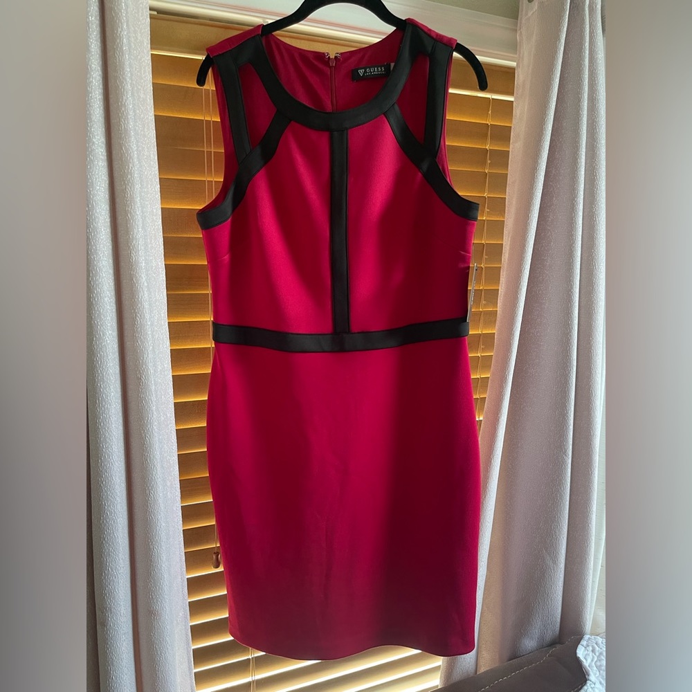 Guess Red Dress w/ Black Trim Size 14